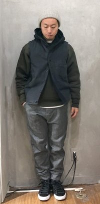 画像1: FOB FACTORY  (エフオビーファクトリー）    RELAX SWEAT PANTS （リラックススエットパンツ)  ブラックヘザー