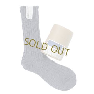 画像1: decka quality socks ( デカクオリティソックス）Cased heavy weight plain socks  ストーン (1)