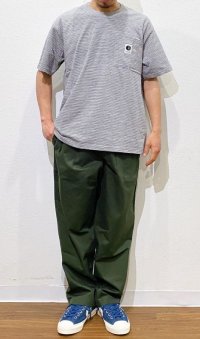 画像1: POLAR SKATE CO.  STRIPE POCKET TEE  GREY