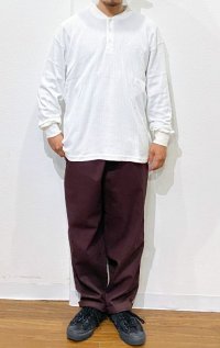 画像1: POLAR SKATE CO.  (ポーラー） RIB HENLEY LONGSLEEVE CLOUD WHITE   L