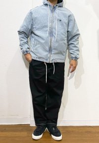 画像1: THEORIES (セオリーズ)  STAMP LOUNG PANTS  BLACK CONTRAST