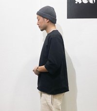 画像1: ROTOTO  (ロトト） COTTON ROLL UP  BEANIE  D.GRAY