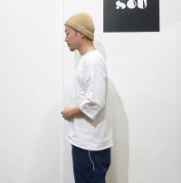 画像1: ROTOTO  (ロトト） COTTON ROLL UP  BEANIE  BEIGE