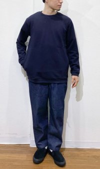 画像1: 再入荷！ SPINNER BAIT（スピナーベイト）   リブクルーネック　 L/S　　"ミニ裏毛"   スミクロ　