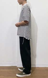 画像2: Have a good day (ハブアグッドデイ)  Border loose  S/S TEE  ブラック 2/3