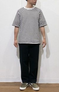 画像1: Have a good day (ハブアグッドデイ)  Border loose  S/S TEE  ブラック 2/3