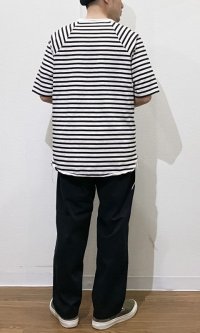 画像3: Have a good day (ハブアグッドデイ)  Border loose  S/S TEE  ブラック 2/3