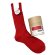 画像1: decka quality socks ( デカクオリティソックス）Cased heavy weight plain socks  レッド (1)