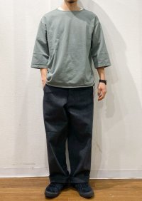 画像1: Have a good day (ハブアグッドデイ)  Loose boatneck 3/4 tee  モス