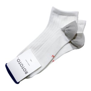 画像1: ROTOTO (ロトト)  HYBRID ANKLE SOCKS ”ORGANIC COTTON ＆ RECYCLE POLYESTER”  オフホワイト / ライトグレイ (1)