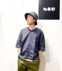 画像1: HIGHER (ハイアー)  RIPSTOP DENIM BUCKET HAT   (リップストップデニム  バケットハット)  BLACK (ブラック)