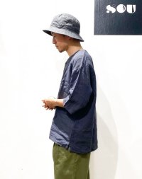 画像2: HIGHER (ハイアー)  RIPSTOP DENIM BUCKET HAT   (リップストップデニム  バケットハット)  BLACK (ブラック)