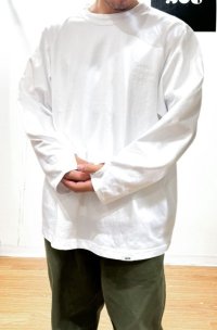 画像1: UNFRM OUTDOOR STANDARD (ユニフォーム アウトドア スタンダード)  /  HEAVY WEIGHT U.O.S. EMBROIDERY RAGLAN LONG SLEEVE PULLOVER  ホワイト