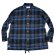 画像1: UNFRM OUTDOOR STANDARD (ユニフォーム アウトドア スタンダード)  / COTTON / RAYON SHIRRING CHECK SHIRT   BLACK CHEAK (1)