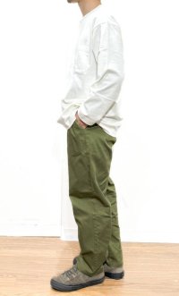 画像2: Have a good day (ハブアグッドデイ)    TROUSER RELAX  PANTS  (オーガニックコットンカツラギ素材） ミリタリー