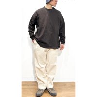 画像2: devadurga  (デバドゥルガ)   EARTH WIDE L/S CUT SEW   チャコール