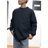 画像1: devadurga  (デバドゥルガ)   EARTH WIDE L/S CUT SEW   ネイビー