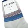 画像2: ROTOTO  (ロトト） HORIZON STRIPE SOCKS  ライトグレイ (2)