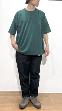 画像1: UNFRM OUTDOOR STANDARD (ユニフォーム アウトドア スタンダード)  TRY COOL HEAVY WEIGHT U.O.S 5/10 RAGLAN DRY T-SHIRT  ダークグリーン