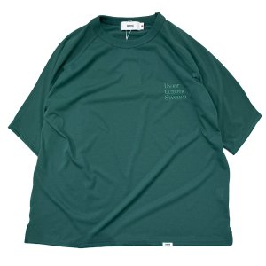 画像1: UNFRM OUTDOOR STANDARD (ユニフォーム アウトドア スタンダード)  TRY COOL HEAVY WEIGHT U.O.S 5/10 RAGLAN DRY T-SHIRT  ダークグリーン (1)