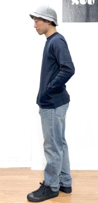 画像2: SPINNER BAIT（スピナーベイト）  ラグランクルーネックスウェット  アズマ裏毛 ネイビー  SALE 40%OFF!!