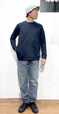 画像1: SPINNER BAIT（スピナーベイト）  ラグランクルーネックスウェット  アズマ裏毛 ネイビー  SALE 40%OFF!!