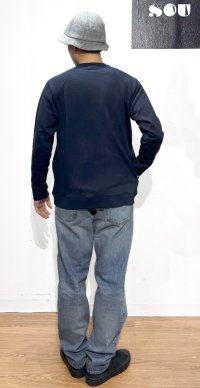画像3: SPINNER BAIT（スピナーベイト）  ラグランクルーネックスウェット  アズマ裏毛 ネイビー  SALE 40%OFF!!