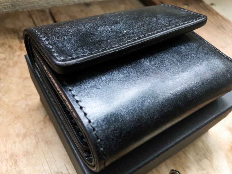 RE.ACT Bridle Leather Three Fold Compact Wallet ブラック