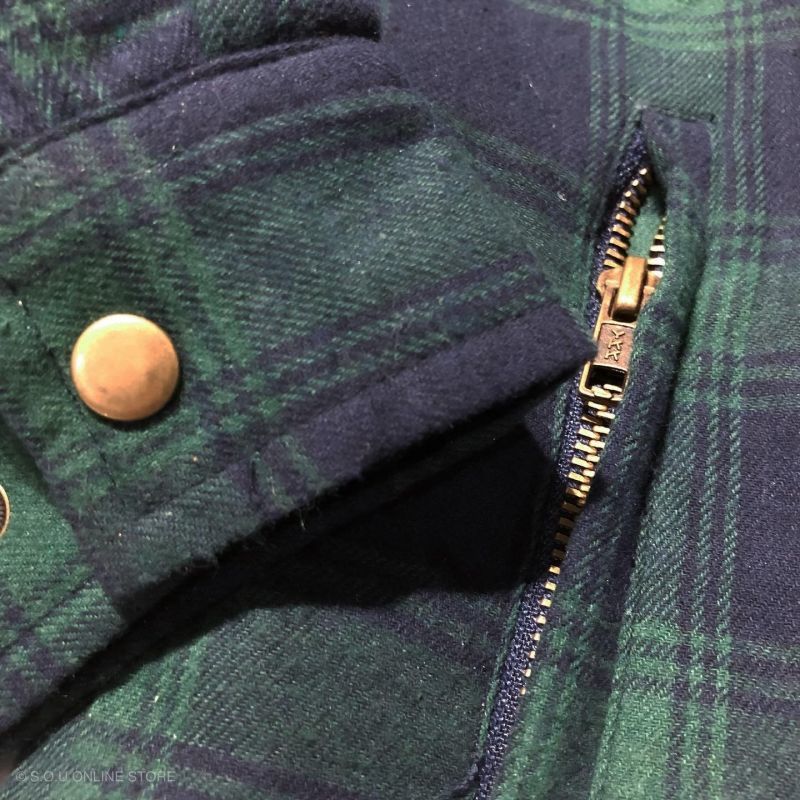 THEORIES  LANTERN FLANNEL JACKET   色はGREEN NAVY