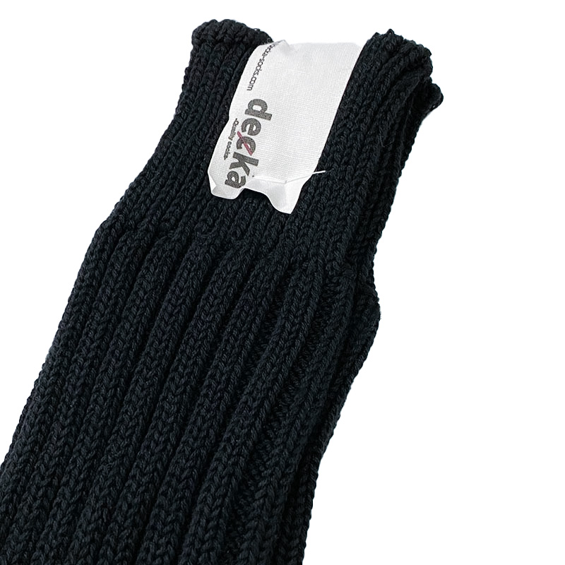 decka quality socks   Cased heavy weight plain socks  靴下  ブラック