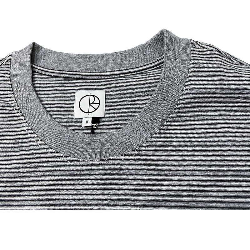 ポーラー STRIPE POCKET TEE  グレイ