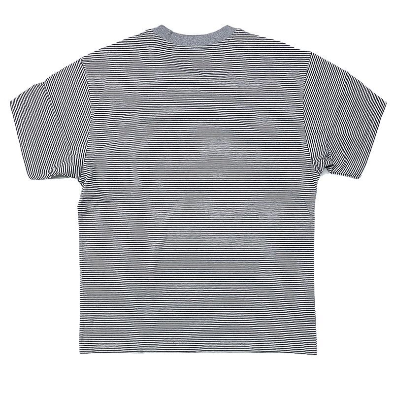 POLAR STRIPE POCKET TEE  グレイ