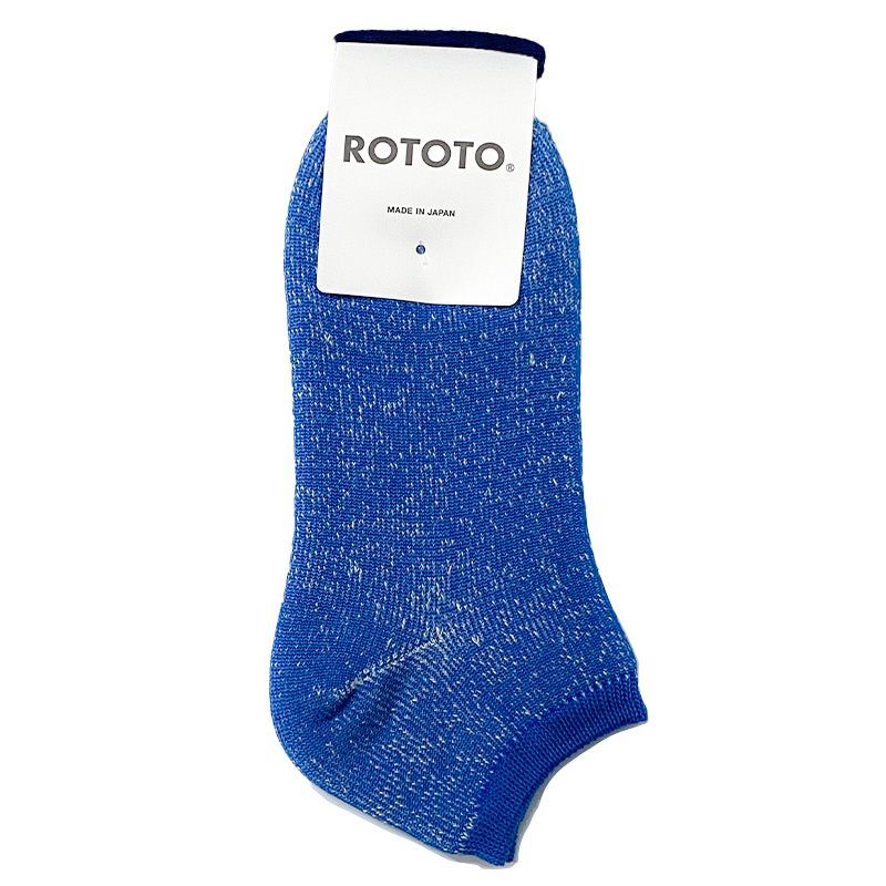 ROTOTO  WASHI PILE SHORT SOCKS  NEON BLUE