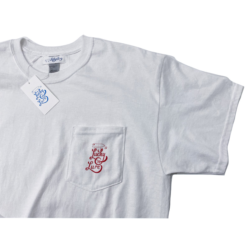  Luck ' n ' Lure  ポケットTシャツ ホワイト