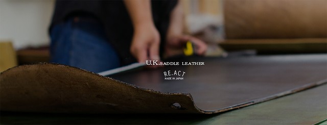 RE.ACT  (リアクト）U.K. Saddle Leather Garrison Belt