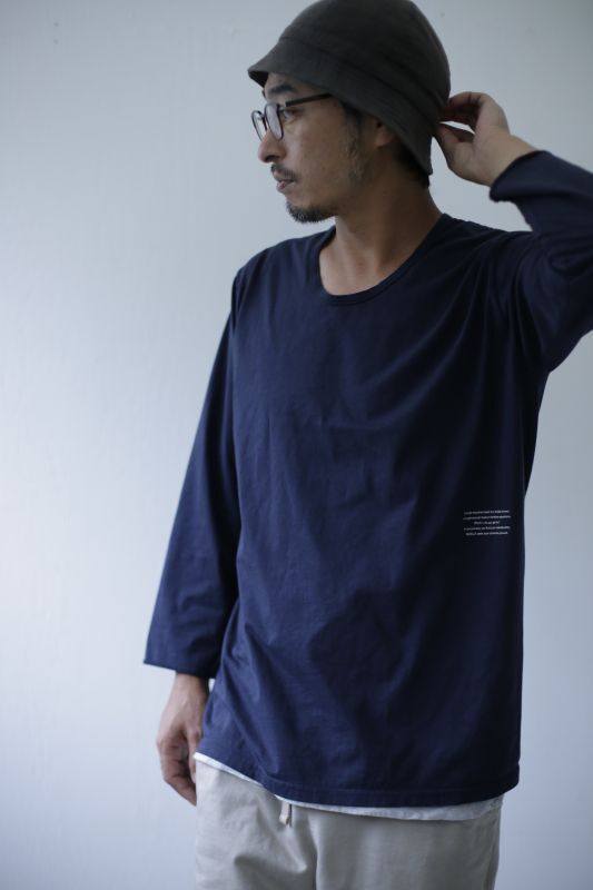 remilla の Uネック 九分 着用イメージ  ダークネイビー
