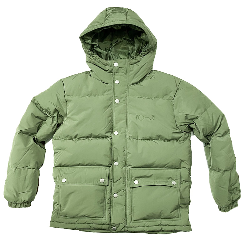 ポーラーのHOOD PUFFER  ライトオリーブ