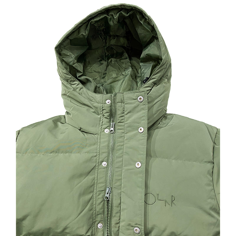 POLAR SKATE CO.  HOOD PUFFER  LIGHT OLIVE