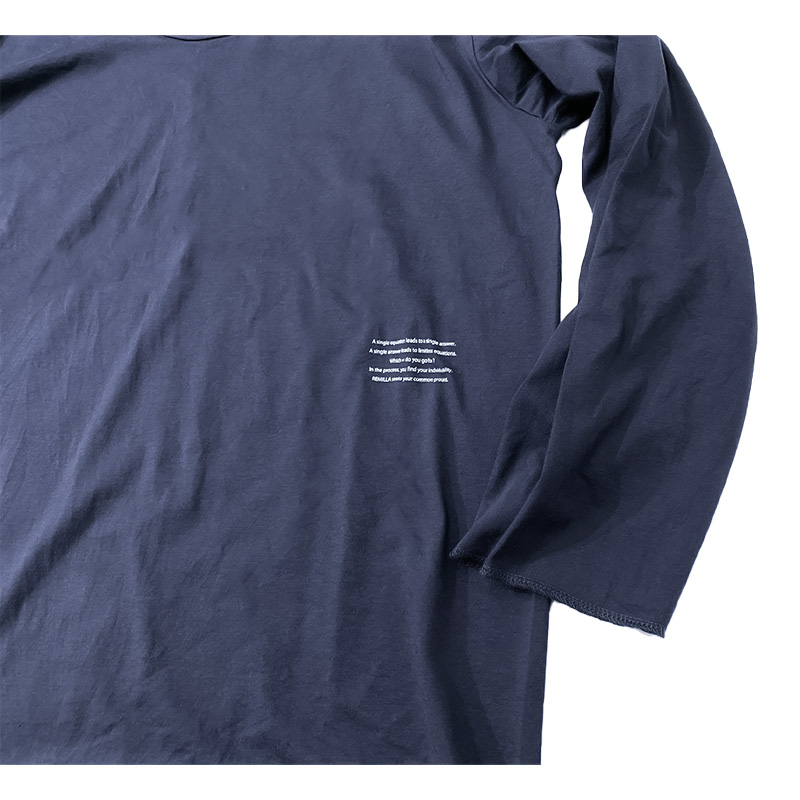  remilla  (レミーラ） Uネック 九分 Tee  ネイビー