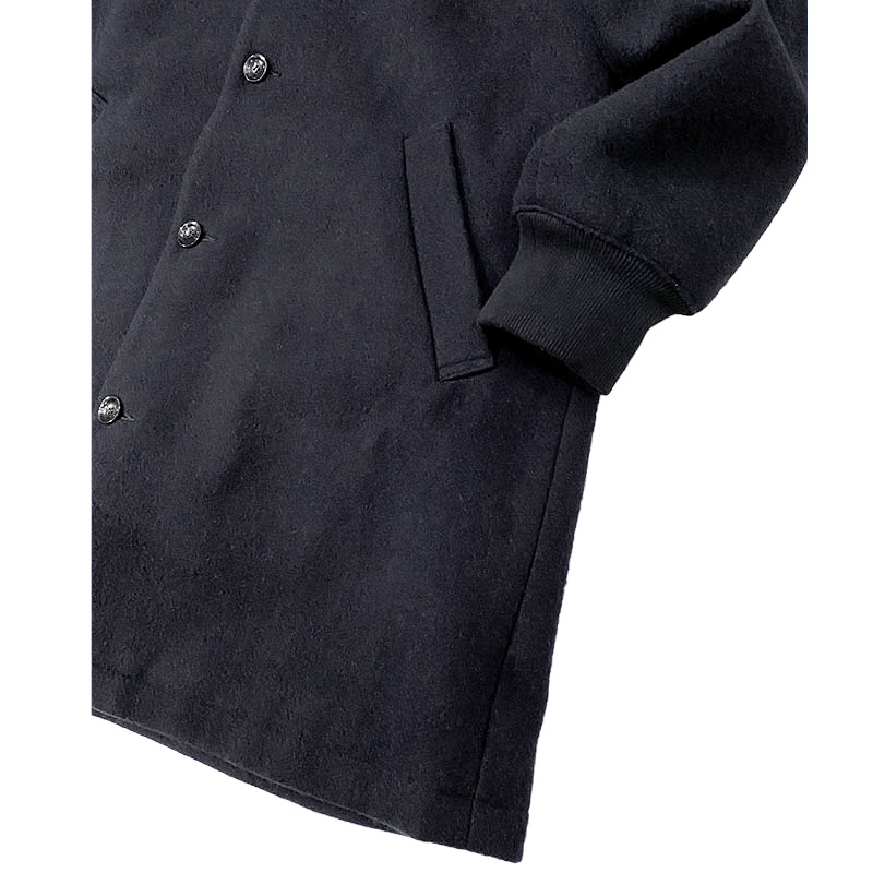 ハブアグッドデイ  Rib collar  wool  coat (リブカラーウールコート）  ブラック
