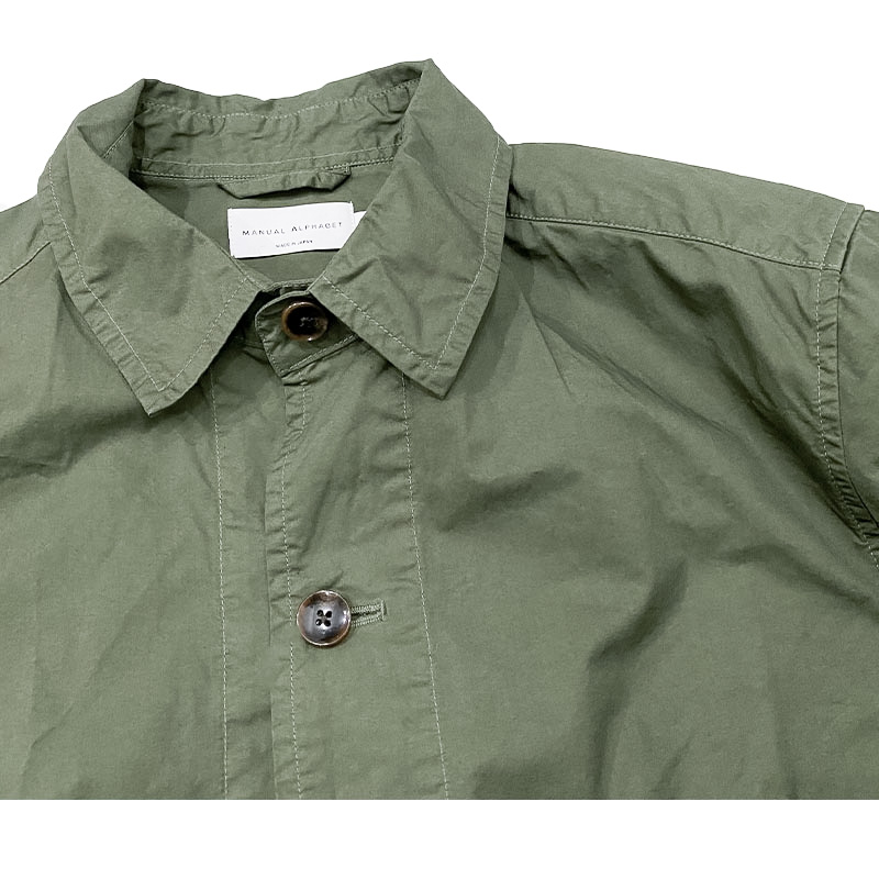 MANUAL ALPHABET  HIGH COUNT TWILL SHTJKT  (ハイカウントツイルシャツジャケット) ARMY GREEN