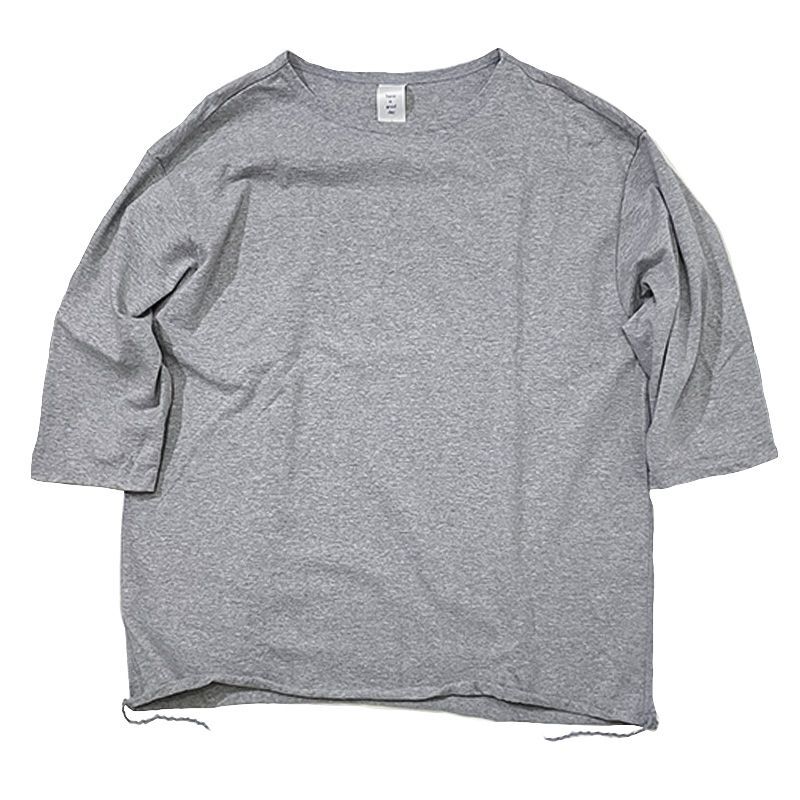 Have a good dayLoose boatneck 3/4 tee グレイ