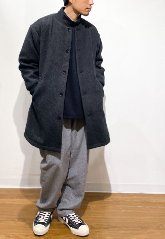  Have a good day (ハブアグッドデイ)  Rib collar  wool  coat (リブカラーウールコート） チャコール 着用