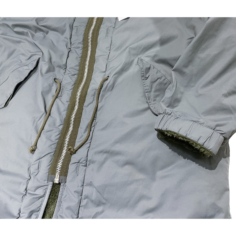 UNFRM OUTDOOR STANDARD のC/NYLON BOA FLEECE REVERSIBLE NO COLLAR COAT (コットンナイロンリバーシブルノーカラーコート)