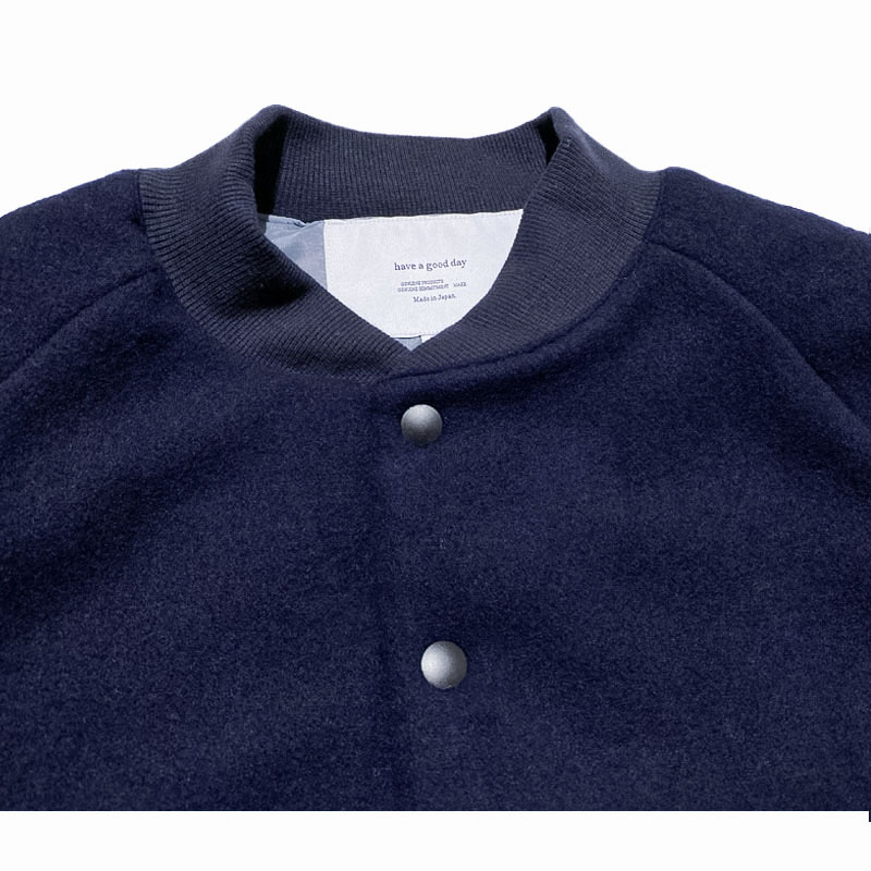 Have a good day (ハブアグッドデイ)  のWool padding jacket (ウールパディングジャケット）ネイビー