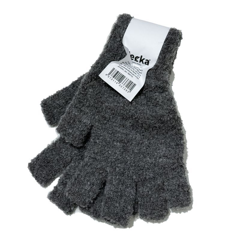 decka quality socks ( デカクオリティソックス） Fingerless Gloves  Alpaca  (フィンガレスグローブ アルパカ) グレー