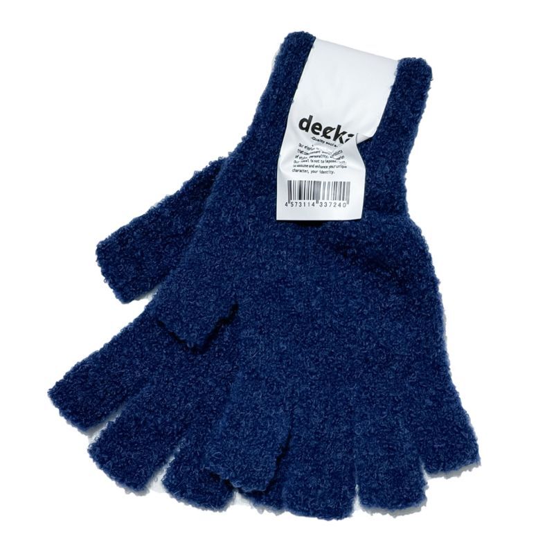 decka quality socks ( デカクオリティソックス） Fingerless Gloves  Alpaca  (フィンガレスグローブ アルパカ) ブルー