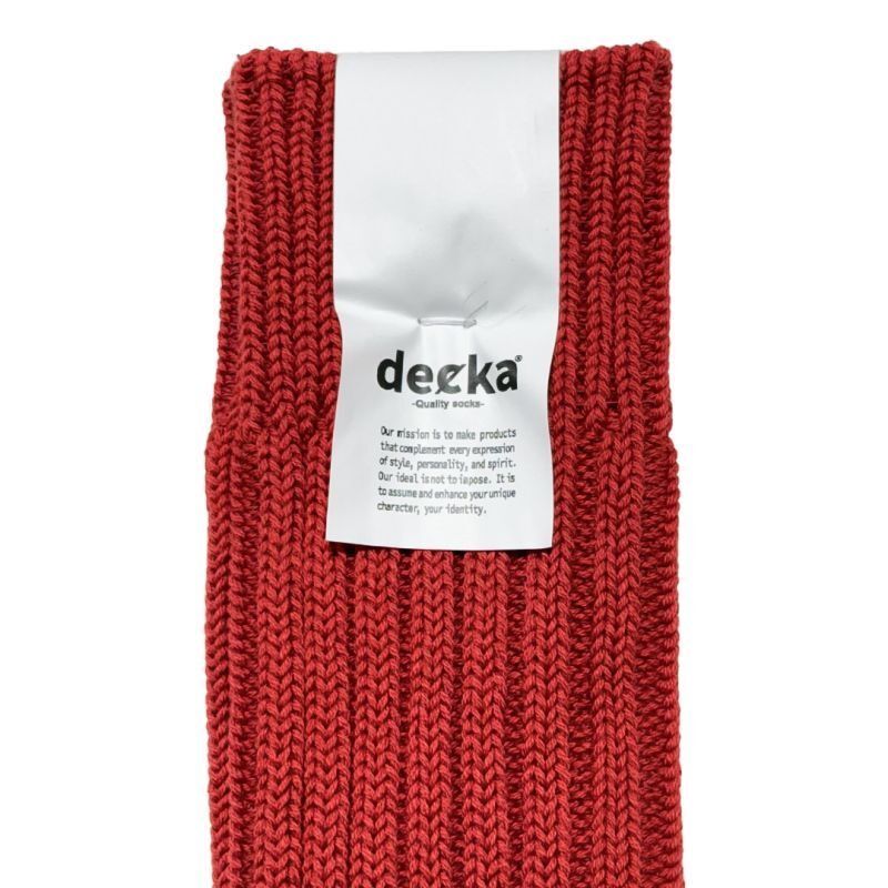 decka quality socks   Cased heavy weight plain socks  靴下  バーガンディ