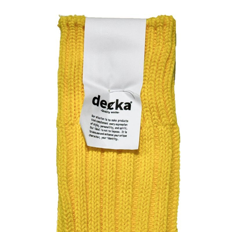 decka quality socks   Cased heavy weight plain socks  靴下  ネオンイエロー