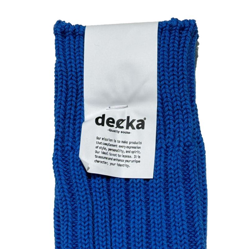decka quality socks   Cased heavy weight plain socks  靴下  ブルー